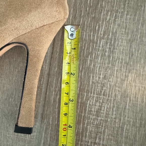 Nude Suede Booties Boots Size 6.5 - Picture 3 of 3